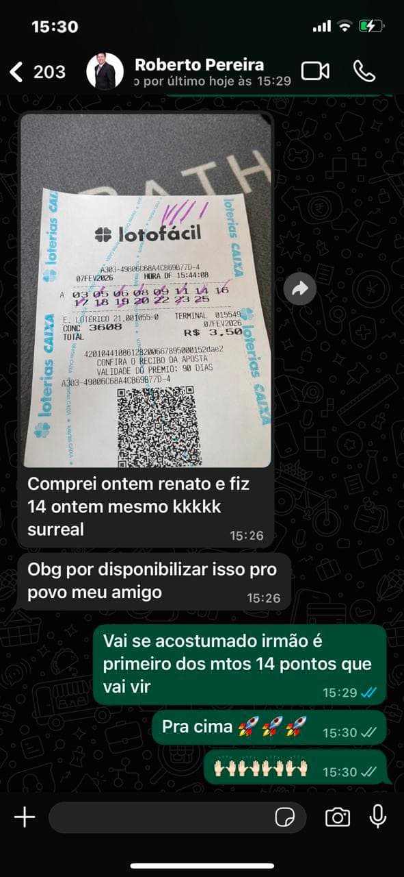 Print de resultado enviado por cliente